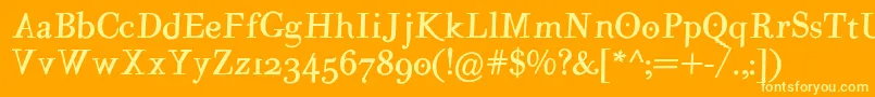 MutantaMediumoblique Font – Yellow Fonts on Orange Background