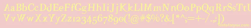 MutantaMediumoblique Font – Yellow Fonts on Pink Background