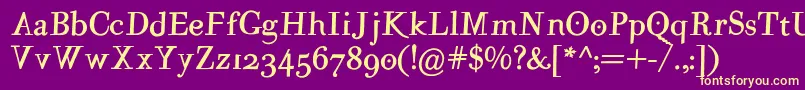MutantaMediumoblique Font – Yellow Fonts on Purple Background