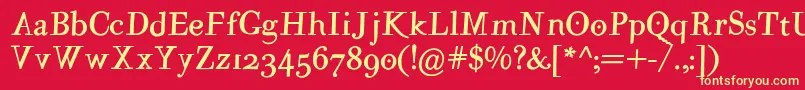 MutantaMediumoblique Font – Yellow Fonts on Red Background