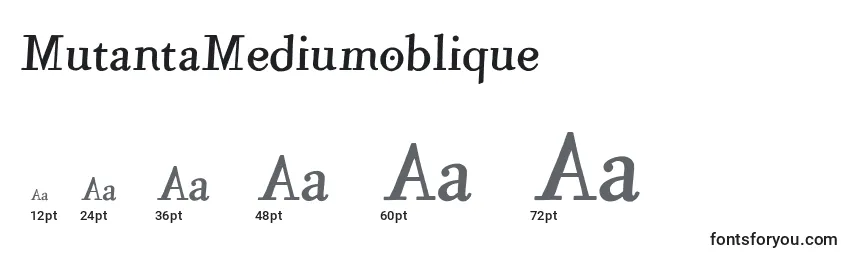 Размеры шрифта MutantaMediumoblique