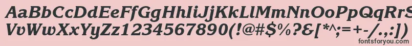 KorinnablacktttItalic Font – Black Fonts on Pink Background