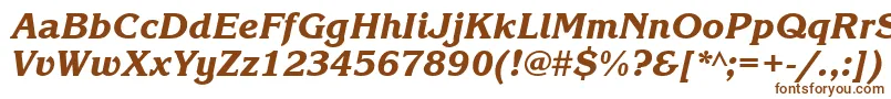 Шрифт KorinnablacktttItalic – коричневые шрифты на белом фоне