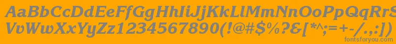 KorinnablacktttItalic Font – Gray Fonts on Orange Background