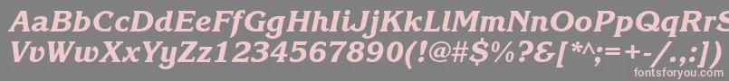 KorinnablacktttItalic Font – Pink Fonts on Gray Background