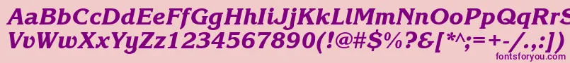KorinnablacktttItalic Font – Purple Fonts on Pink Background