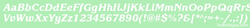 KorinnablacktttItalic Font – White Fonts on Green Background