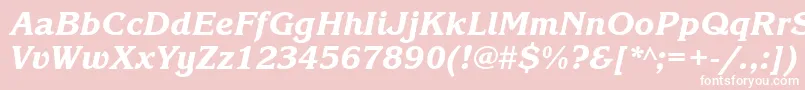 KorinnablacktttItalic Font – White Fonts on Pink Background