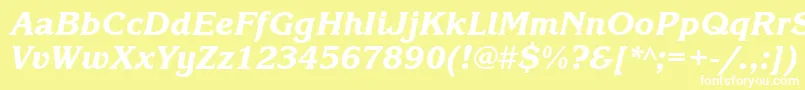 KorinnablacktttItalic Font – White Fonts on Yellow Background