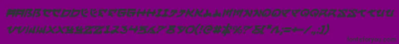 Fonte Yamamotoi – fontes pretas em um fundo violeta