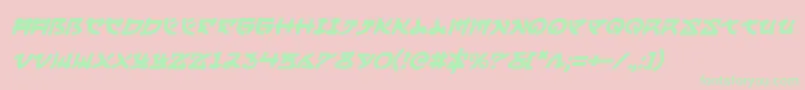 Yamamotoi Font – Green Fonts on Pink Background