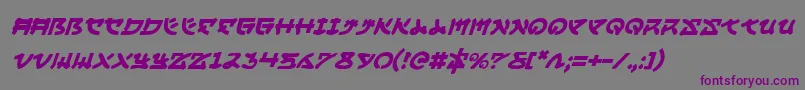 Шрифт Yamamotoi – фиолетовые шрифты на сером фоне
