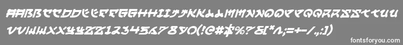 フォントYamamotoi – 灰色の背景に白い文字