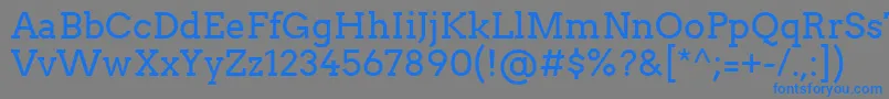 フォントArvo – 灰色の背景に青い文字