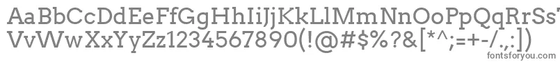 フォントArvo – 白い背景に灰色の文字