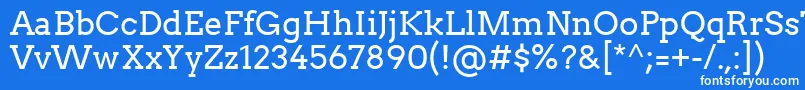 フォントArvo – 青い背景に白い文字