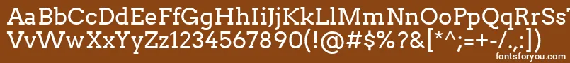 フォントArvo – 茶色の背景に白い文字