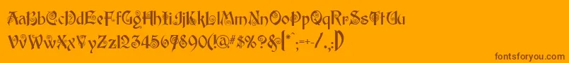 Edisson Font – Brown Fonts on Orange Background