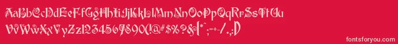 Edisson Font – Pink Fonts on Red Background