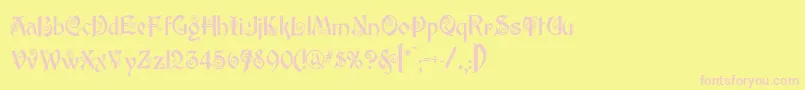 Edisson Font – Pink Fonts on Yellow Background