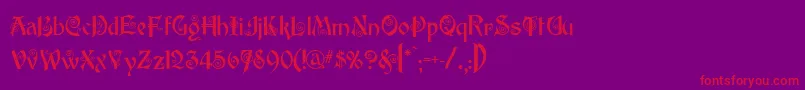 Edisson Font – Red Fonts on Purple Background