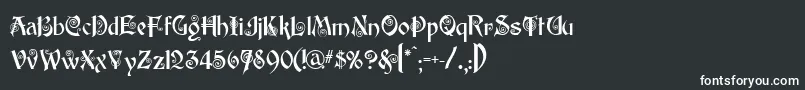 Edisson Font – White Fonts on Black Background