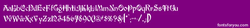 Edisson Font – White Fonts on Purple Background