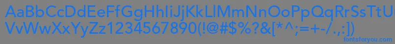 フォントAvenirltstdMedium – 灰色の背景に青い文字