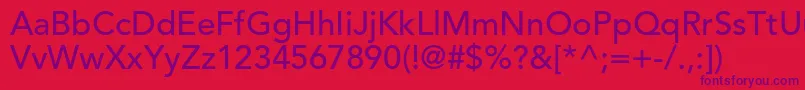 AvenirltstdMedium Font – Purple Fonts on Red Background