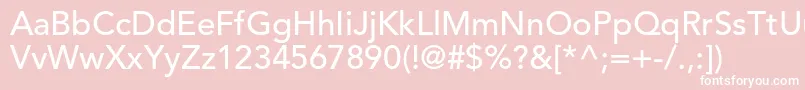 AvenirltstdMedium Font – White Fonts on Pink Background