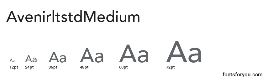 Размеры шрифта AvenirltstdMedium