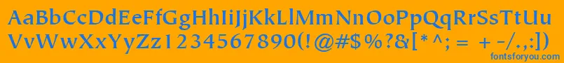 ItcTiepoloLtBold Font – Blue Fonts on Orange Background