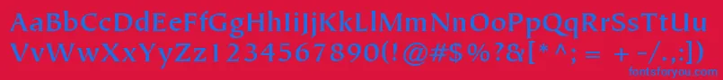 ItcTiepoloLtBold Font – Blue Fonts on Red Background