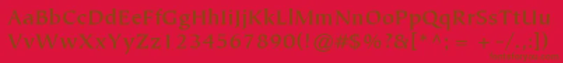 ItcTiepoloLtBold Font – Brown Fonts on Red Background