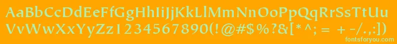 ItcTiepoloLtBold Font – Green Fonts on Orange Background