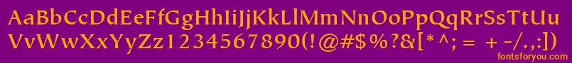 ItcTiepoloLtBold Font – Orange Fonts on Purple Background