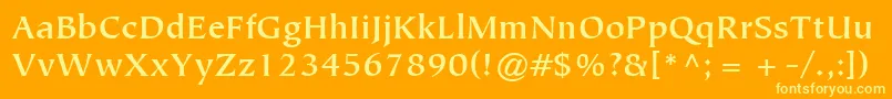 ItcTiepoloLtBold Font – Yellow Fonts on Orange Background