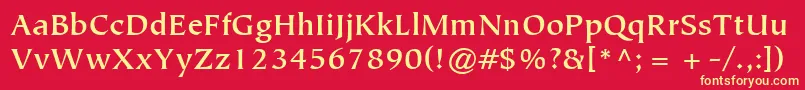 ItcTiepoloLtBold Font – Yellow Fonts on Red Background