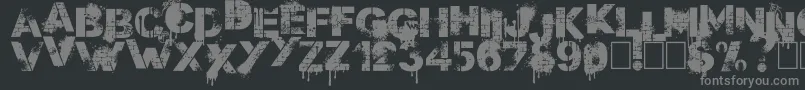 Stenstreet-Schriftart – Graue Schriften auf schwarzem Hintergrund