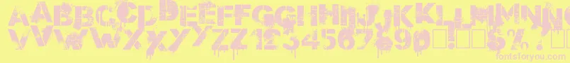 Stenstreet Font – Pink Fonts on Yellow Background