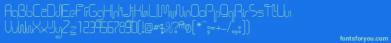 Icklips ffy Font – Green Fonts on Blue Background