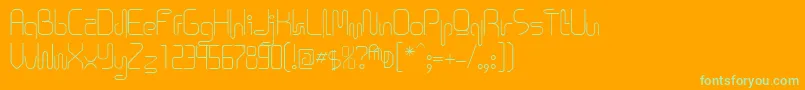 Icklips ffy Font – Green Fonts on Orange Background