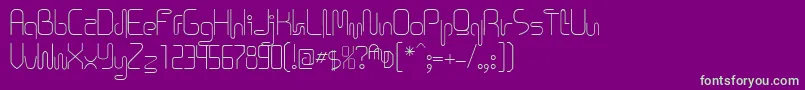 Icklips ffy Font – Green Fonts on Purple Background