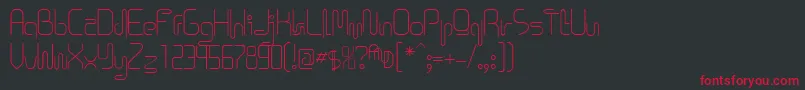Icklips ffy-Schriftart – Rote Schriften auf schwarzem Hintergrund