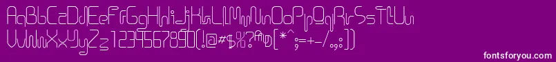 Icklips ffy-Schriftart – Weiße Schriften auf violettem Hintergrund