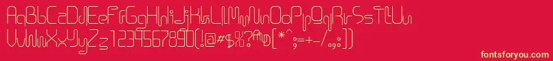 Icklips ffy Font – Yellow Fonts on Red Background