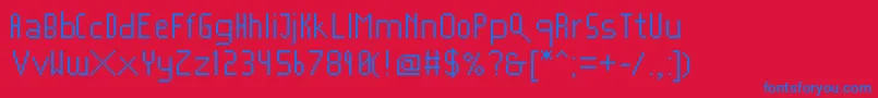 Mushroomfont2 Font – Blue Fonts on Red Background