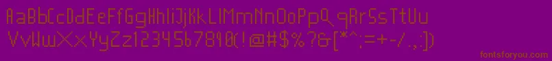 Шрифт Mushroomfont2 – коричневые шрифты на фиолетовом фоне