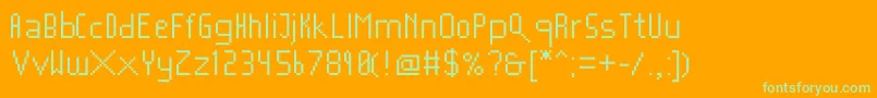 Mushroomfont2 Font – Green Fonts on Orange Background
