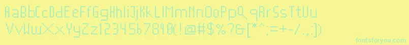Mushroomfont2 Font – Green Fonts on Yellow Background